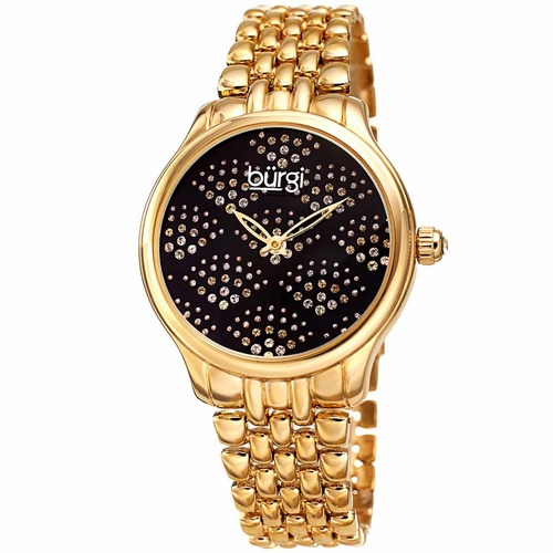 Burgi BUR205YGB Pebble Style Ladies Quartz Watch