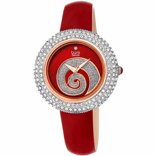 Burgi BUR209RD Swirl Ladies Quartz Watch