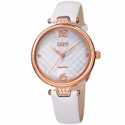 Burgi BUR222WT Diamond Ladies Quartz Watch