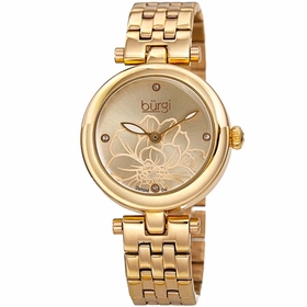 Burgi BUR223YG Flower Marker Ladies Quartz Watch