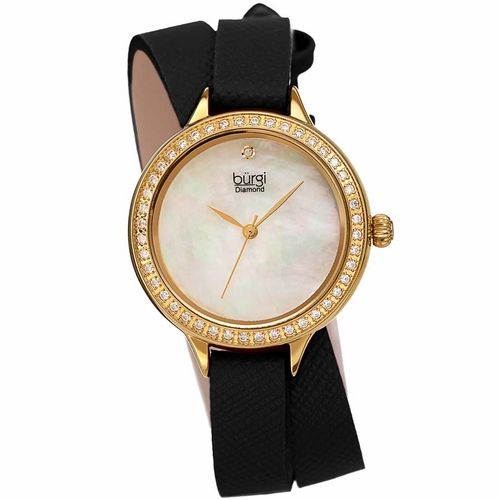 Burgi BUR224BK Diamond Ladies Quartz Watch