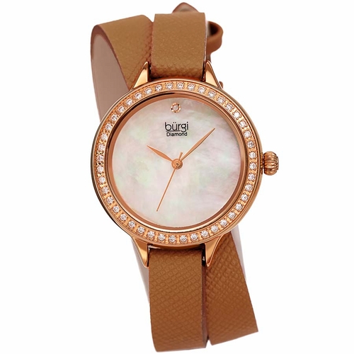 Burgi BUR224BR Diamond Ladies Quartz Watch