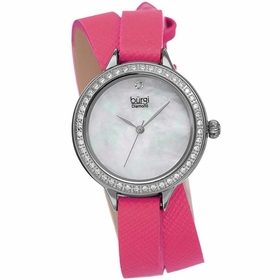 Burgi BUR224PK Diamond Ladies Quartz Watch