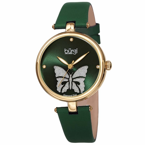 Burgi BUR233GN Pretty Butterfly Ladies Quartz Watch