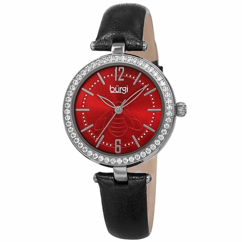 Burgi BUR235SSBK Crystal Ladies Quartz Watch