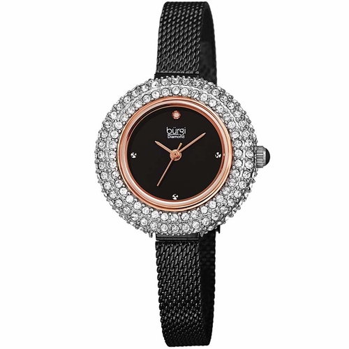 Burgi BUR236BKR Diamond Ladies Quartz Watch