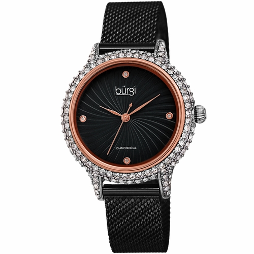 Burgi BUR250BKR  Ladies Quartz Watch