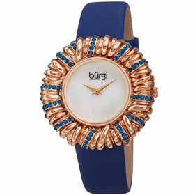Burgi BUR255BU Twisted Bezel Ladies Quartz Watch