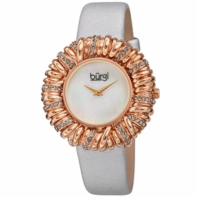 Burgi BUR255GY Twisted Bezel Ladies Quartz Watch