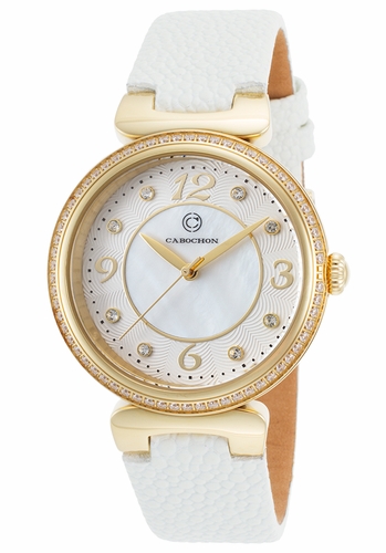 Cabochon CABOCHON-16561-YG-02-WHS Saga Ladies Quartz Watch