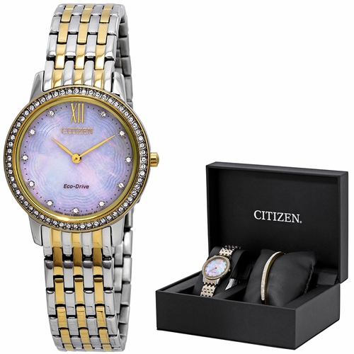 Citizen EX1484-65D Silhouette Crystal Ladies Eco-Drive Watch