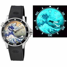 Deep Blue 40BLKKANGAWA Diver 1000 Mens Automatic Watch