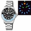 Deep Blue COMTRTICEBLKBRAC Daynight T-100 Commander Tritium Mens Automatic Watch