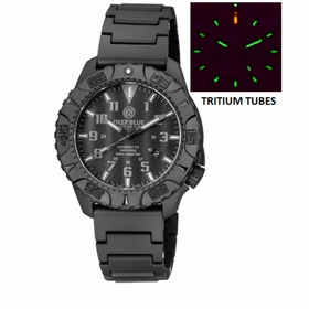 Deep Blue DAYNIGHTPCSTEALTHBRACE Daynight Tritium Pc Quartz Diver Unisex Quartz Watch
