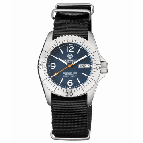 Deep Blue DEFENDER40SSDARKBLUEMATTENATO Defender 1000 40Mm Unisex Automatic Watch