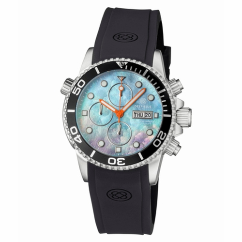 Deep Blue DIVER40CHRONOBLKMOP Diver 1000 Quartz Chronograph Diver Unisex Chronograph Quartz Watch