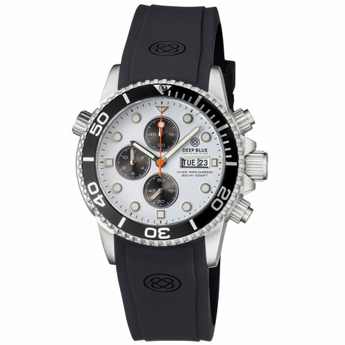 Deep Blue DIVER40CHRONOBLKWHITEPANDA Diver 1000 Quartz Chronograph Diver Unisex Chronograph Quartz Watch Deep Blue DIVER40CHRONOBLKWHITEPANDA Diver 1000 Quartz Chronograph Diver Unisex Chronograph Quartz Watch