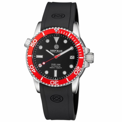 Deep Blue DIVER40REDBEZ Diver 40 Collection Unisex Automatic Watch