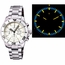 Deep Blue DNIGHT7750TRTIWHITE Daynight Tritium Swiss Automatic Mens Chronograph Automatic Watch