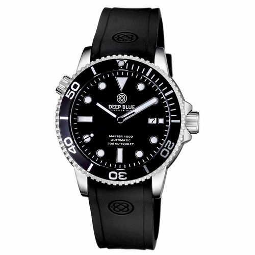 Deep Blue M1000BLKTRIPLE Master 1000 Automatic Diver Mens Automatic Watch