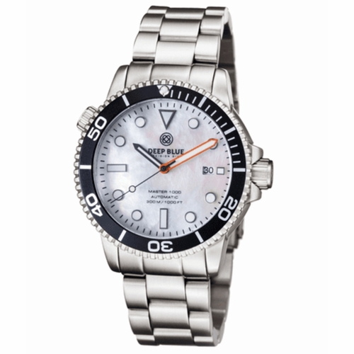 Deep Blue MAS1KBLACKWHITEMOPBRACELET Master 1000 Unisex Automatic Watch