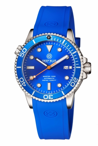 Deep Blue MAS1KBLUBLU Master 1000 Automatic Diver Mens Automatic Watch