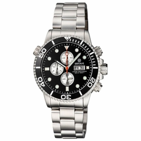 Deep Blue MASTER1KCHRONOBLKBEZSILVERSUBDIALSBRACEL Master 1000 Quartz Chronograph Diver Unisex Chronograph Quartz Watch
