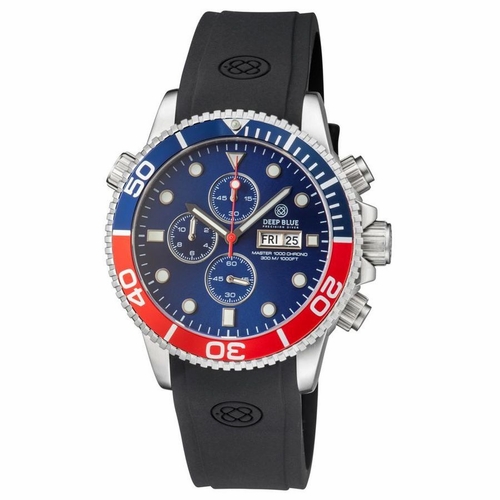 Deep Blue MASTER1KCHRONOPEPSI Master 1000 Quartz Chronograph Diver Unisex Chronograph Quartz Watch