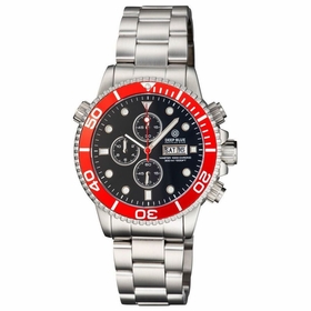 Deep Blue MASTER1KCHRONOREDBEZELBRACE Master 1000 Quartz Chronograph Diver Unisex Chronograph Quartz Watch