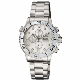 Deep Blue MASTER1KCHRONOSILSILBRACEL Master 1000 Quartz Chronograph Diver Unisex Chronograph Quartz Watch