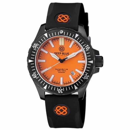 Deep Blue MILT100PVDORANGEBLUETUBES Daynight MIL T-100 Unisex Automatic Watch Deep Blue MILT100PVDORANGEBLUETUBES Daynight MIL T-100 Unisex Automatic Watch