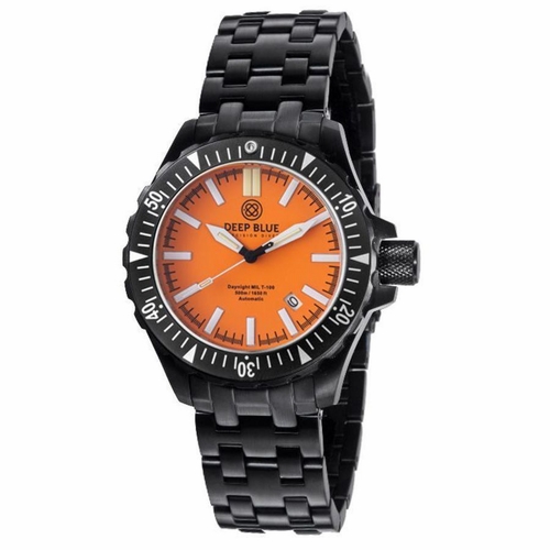 Deep Blue MILT100PVDORANGEGREENTUBESBRAC Daynight Tritium Unisex Automatic Watch Deep Blue MILT100PVDORANGEGREENTUBESBRAC Daynight Tritium Unisex Automatic Watch