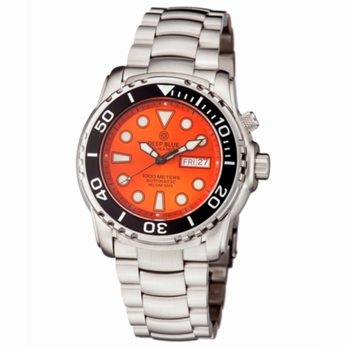 Deep Blue PSD1KORANGE Pro Sea Diver 1000 Automatic Mens Automatic Watch