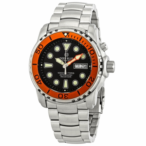 Deep Blue PSD1KORGBEZBLK Pro Sea Diver 1000 Automatic Mens Automatic Watch