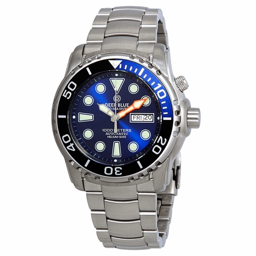 Deep Blue PSD1KQTRBLUBLU Pro Sea Diver 1000 Automatic Mens Automatic Watch