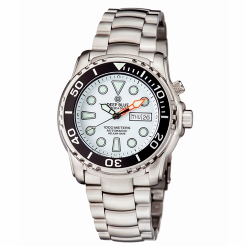 Deep Blue PSD1KWHITE Pro Sea Diver 1000 Automatic Mens Automatic Watch