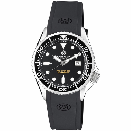 Deep Blue PSD200BLACK Pro Diver 200 Mens Quartz Watch Deep Blue PSD200BLACK Pro Diver 200 Mens Quartz Watch