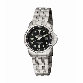 Deep Blue SEAPRINCESSBLACK Sea Princess Diver Ladies Quartz Watch