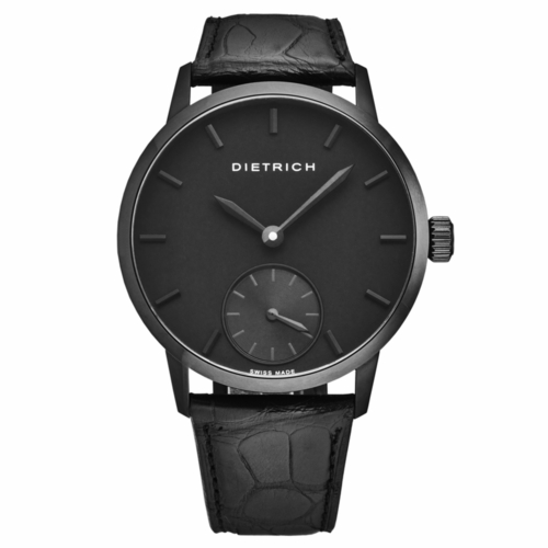 Dietrich NB ALL BLK Night Mens Hand Wind Watch