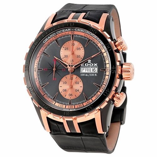 Edox 01121-357RN-GIR Grand Ocean Mens Chronograph Automatic Watch