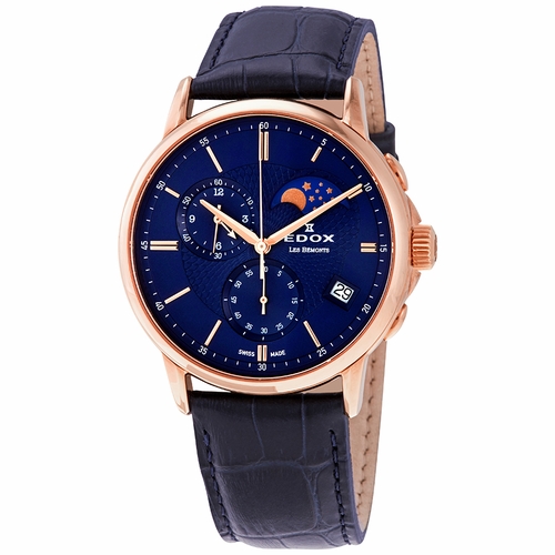 Edox 01651 37R BUIR Les Bemonts Mens Chronograph Quartz Watch