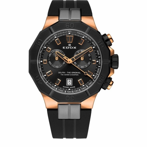 Edox 10113 37RNCA NIR Delfin Mens Chronograph Quartz Watch Edox 10113 37RNCA NIR Delfin Mens Chronograph Quartz Watch