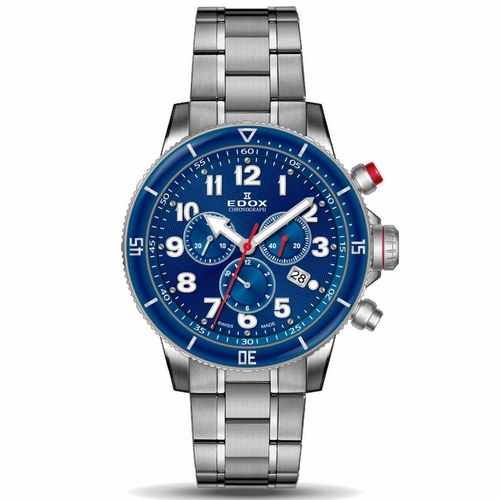 Edox 10227 3BURM BUB Chronorally S Mens Chronograph Quartz Watch