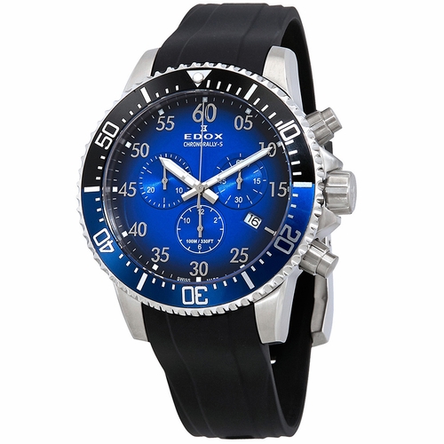 Edox 10227 3NBUCA BUBN Chronorally-S Mens Chronograph Quartz Watch
