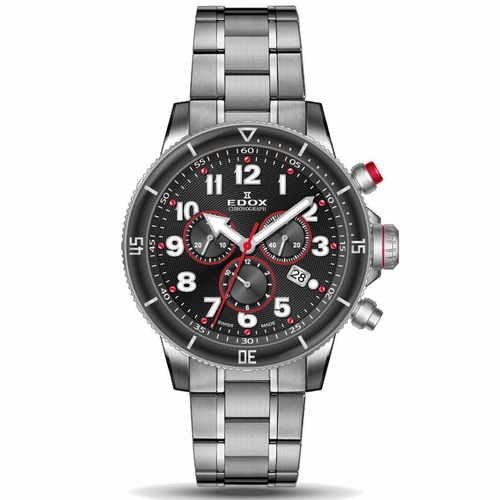 Edox 10227 3RM NROB Chronorally S Mens Chronograph Quartz Watch