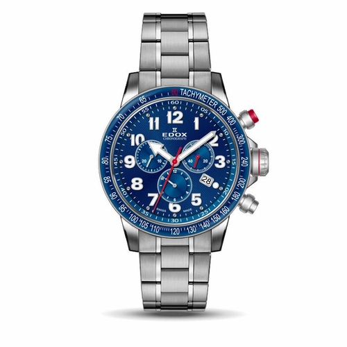 Edox 10229 3BURM BUB Chronorally S Mens Chronograph Quartz Watch