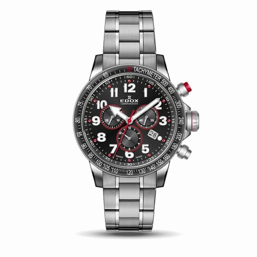 Edox 10229 3RM NROB Chronorally S Mens Chronograph Quartz Watch