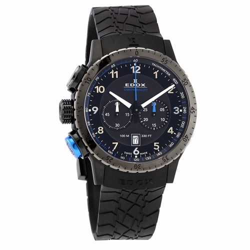 Edox 10305 37GNBU NBU1 Chronorally 1 Mens Chronograph Quartz Watch