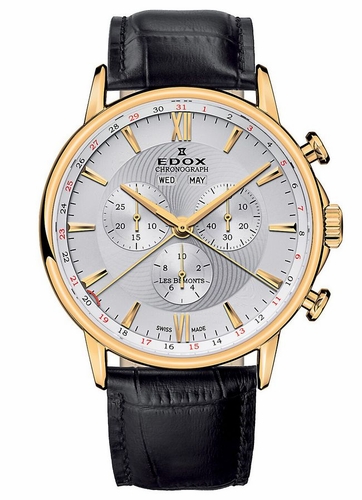 Edox 10501 37J AID Les Bemonts Mens Chronograph Quartz Watch