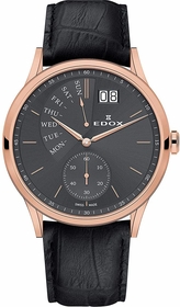 Edox 34500 37R GIR Les Vauberts Mens Quartz Watch Edox 34500 37R GIR Les Vauberts Mens Quartz Watch